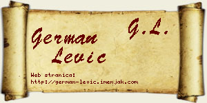German Lević vizit kartica